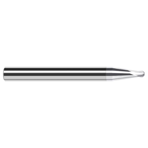 High Helix End Mill for Aluminum Alloys - Ball, 0.0310" (1/32)